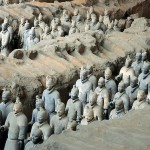 Terra cotta soldiers, photograph by O. Louis Mazzatenta