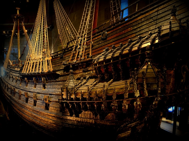 The Vasa, which sank on its maiden voyage in 1628